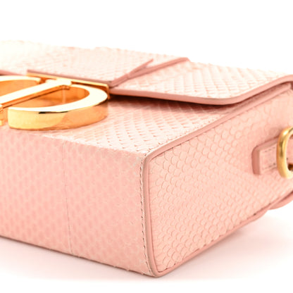 Christian Dior Snakeskin 30 Montaigne Box Bag Rose Clair 10 of 13