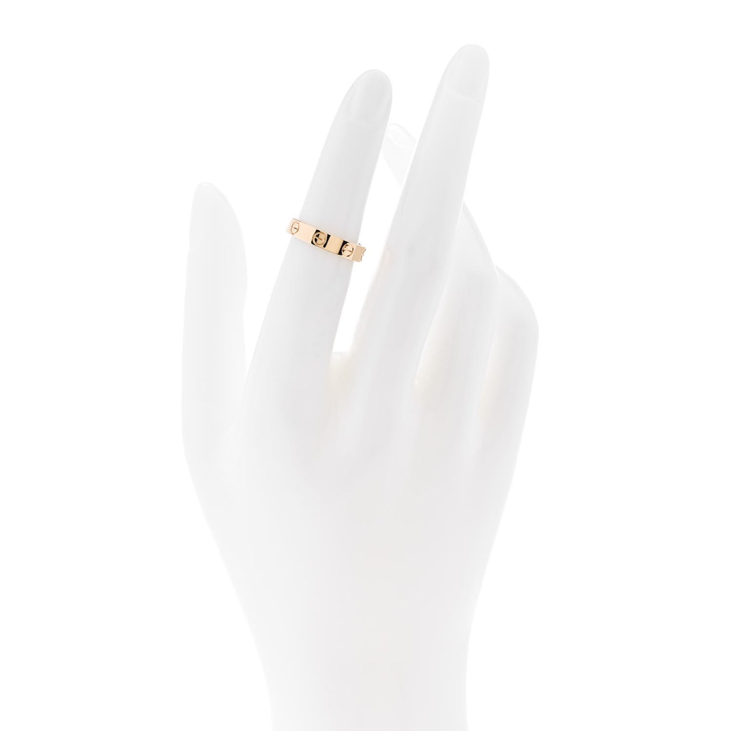 18K Yellow Gold 3.5mm LOVE Wedding Band Ring 49 4.75
