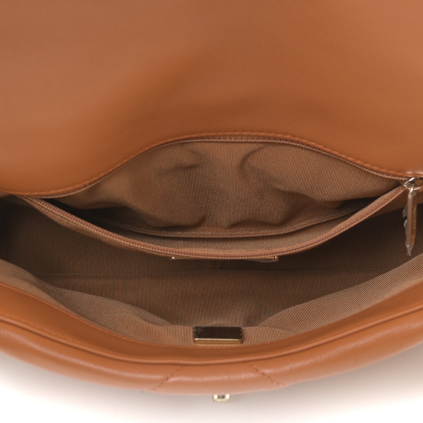 Lambskin Quilted Medium Chanel 19 Flap Brown