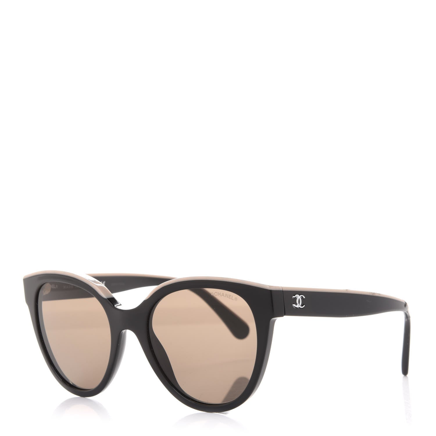 Chanel Acetate CC Butterfly Sunglasses 5414 Black Beige 1 of 9