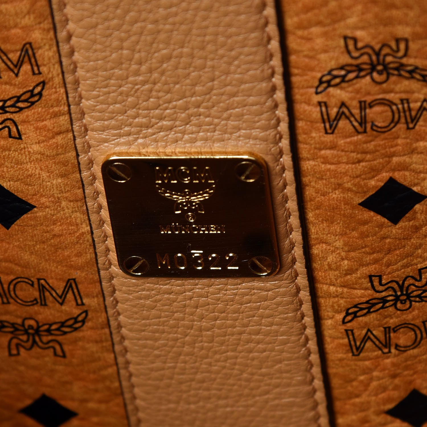 MCM Visetos Medium Liz Reversible Shopper Tote Cognac 17 of 17