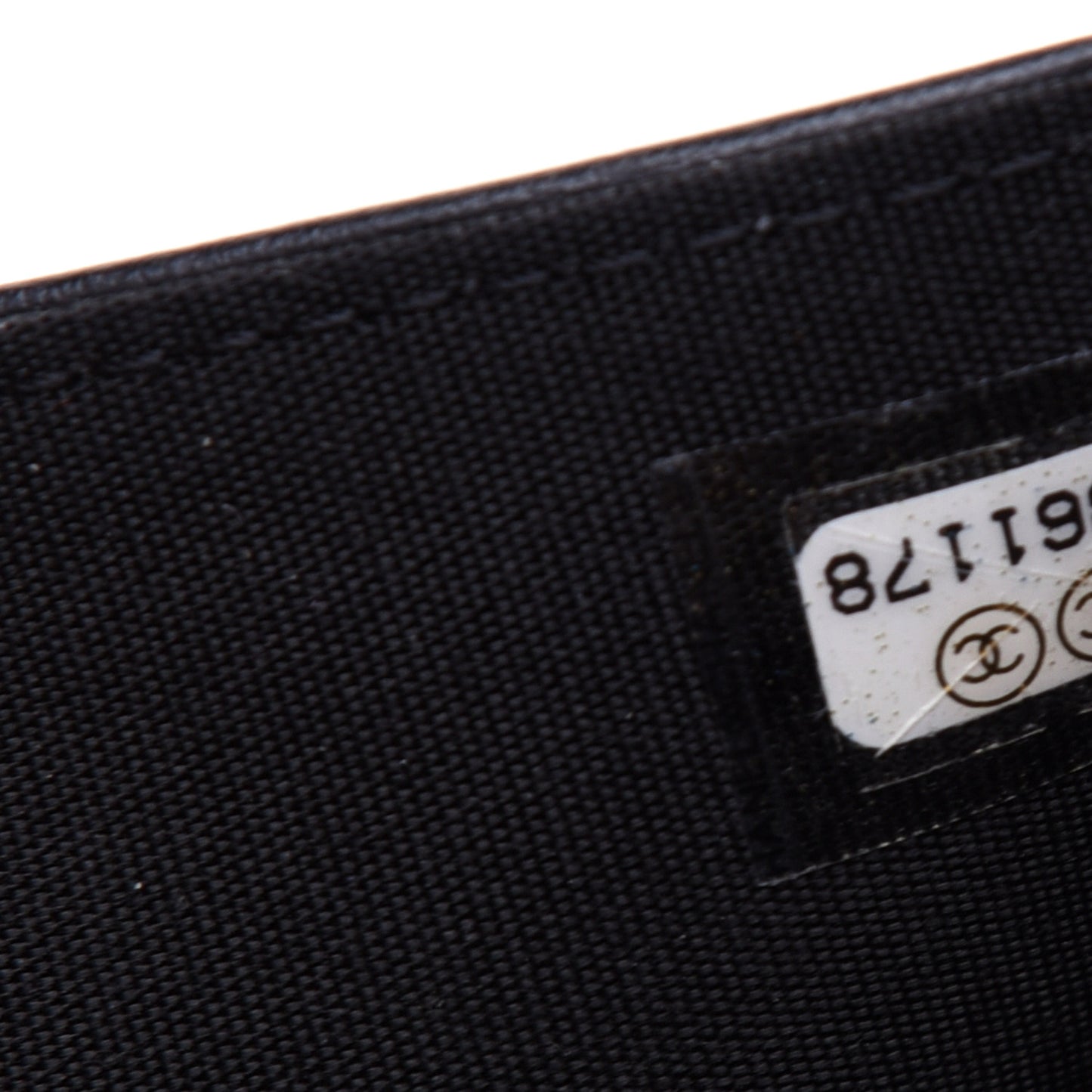 Lambskin Camellia Embossed Small Wallet Black