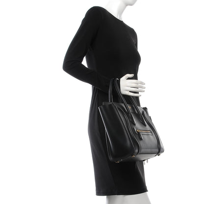 Celine Smooth Calfskin Micro Luggage Black 2 of 12