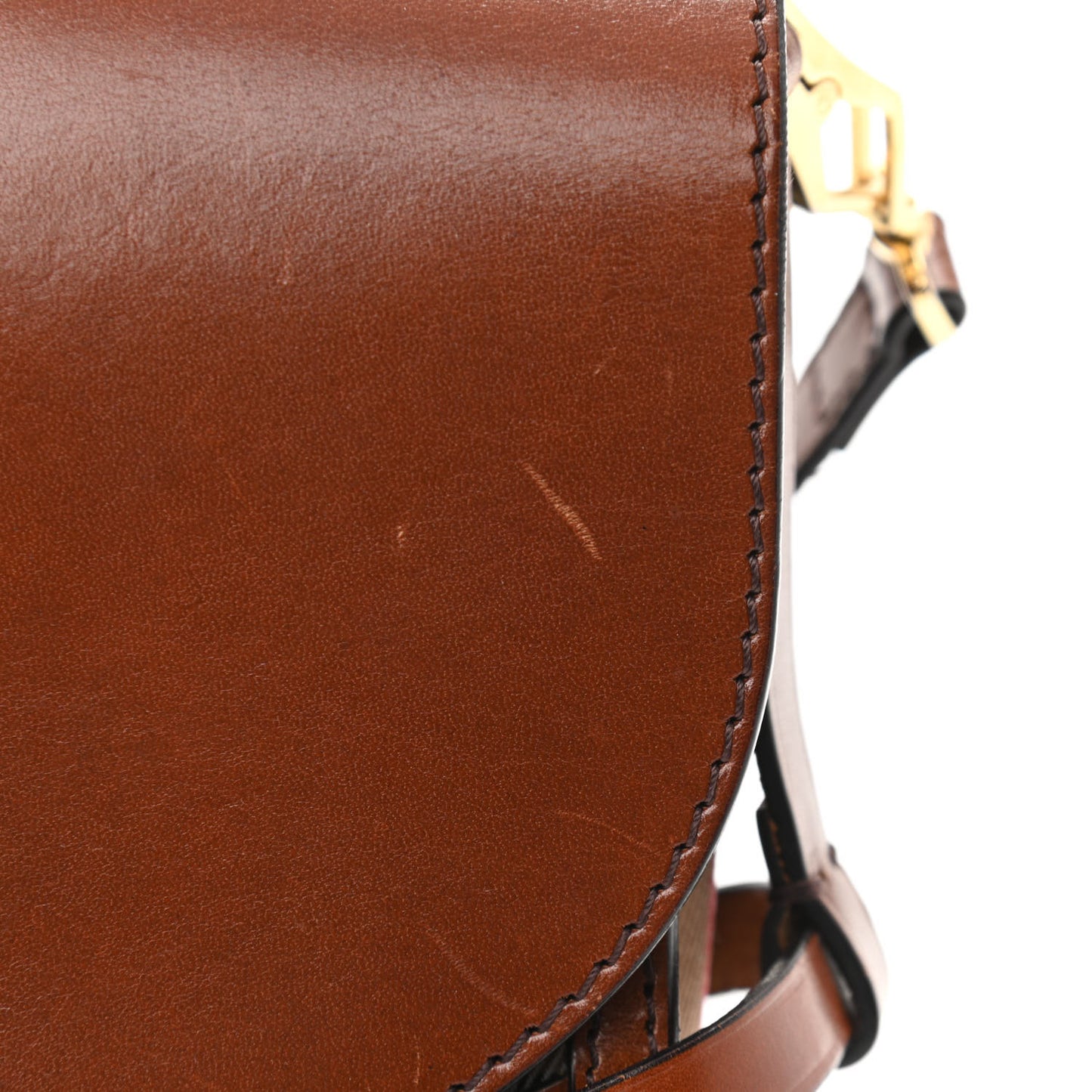 House Check Bridle Calfskin Small Abbott Crossbody Bag Tan