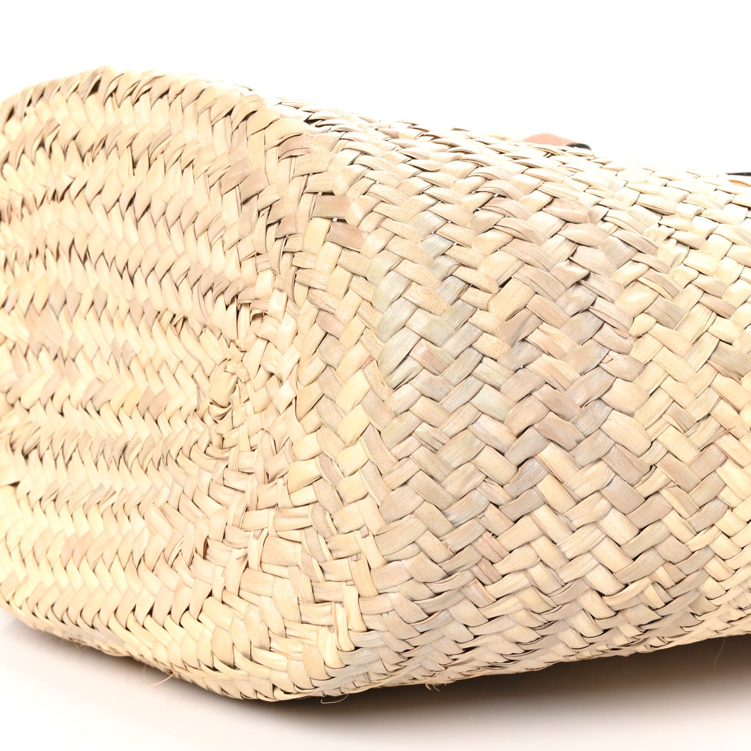 Celine Raffia Calfskin Triomphe Large Panier Tan 9 of 11