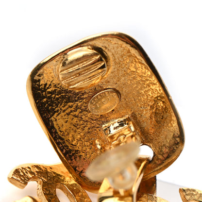 Chanel CC Hoop Clip On Earrings Gold 4 of 4