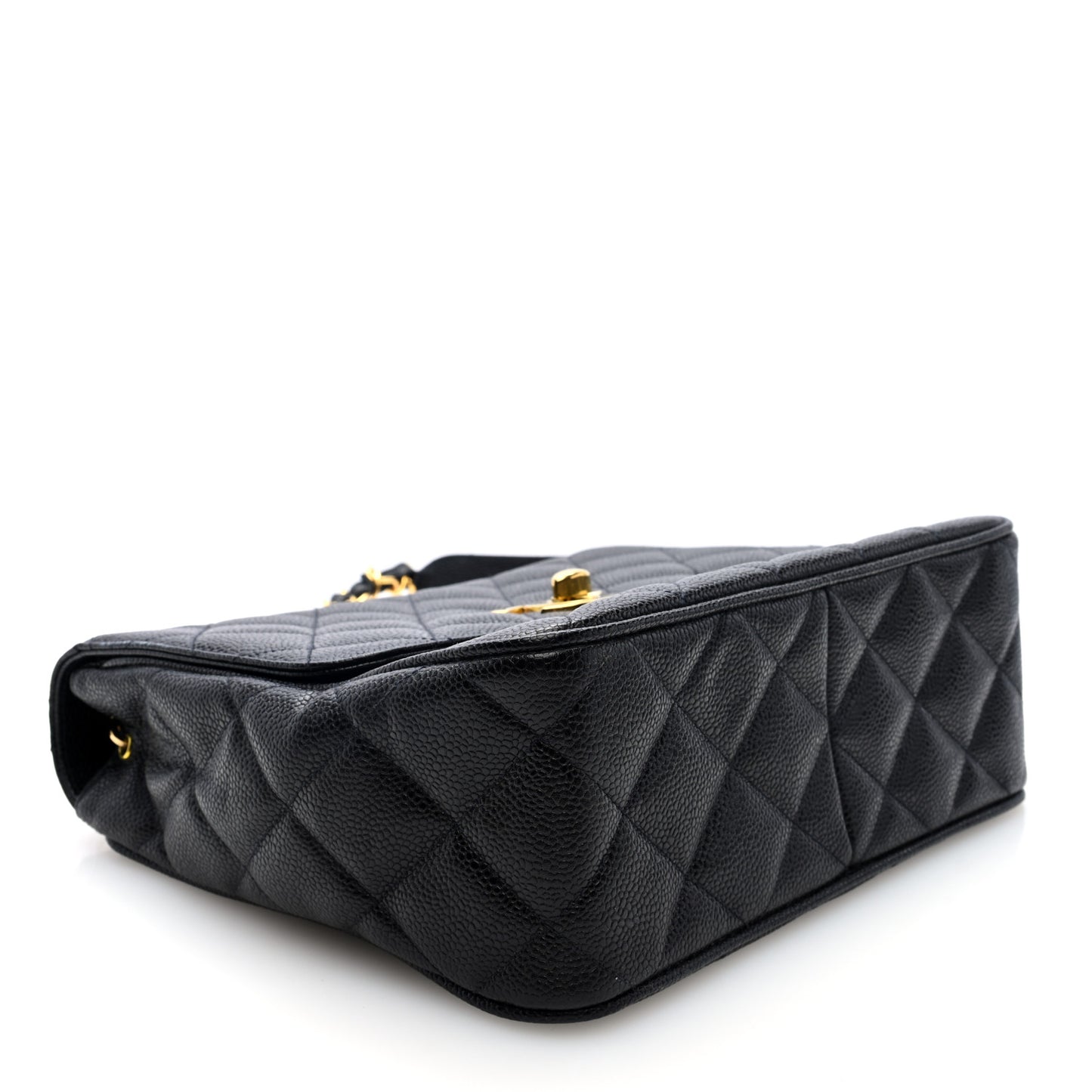 Caviar Quilted XL Single Flap Black