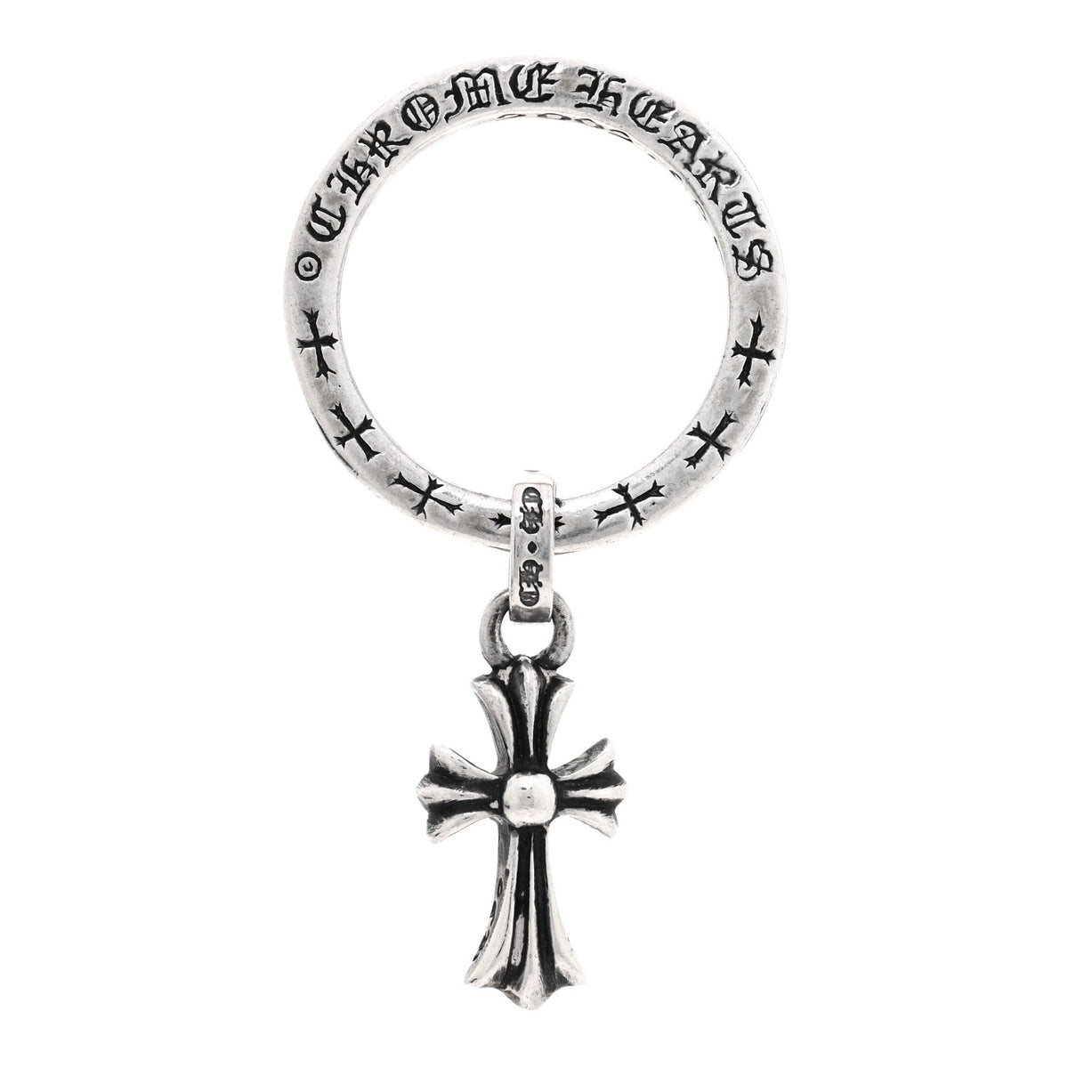 Sterling Silver Cross Charm Ring 54 7