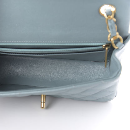 Chanel Iridescent Caviar Quilted Mini Rectangular Flap Light Blue 5 of 11