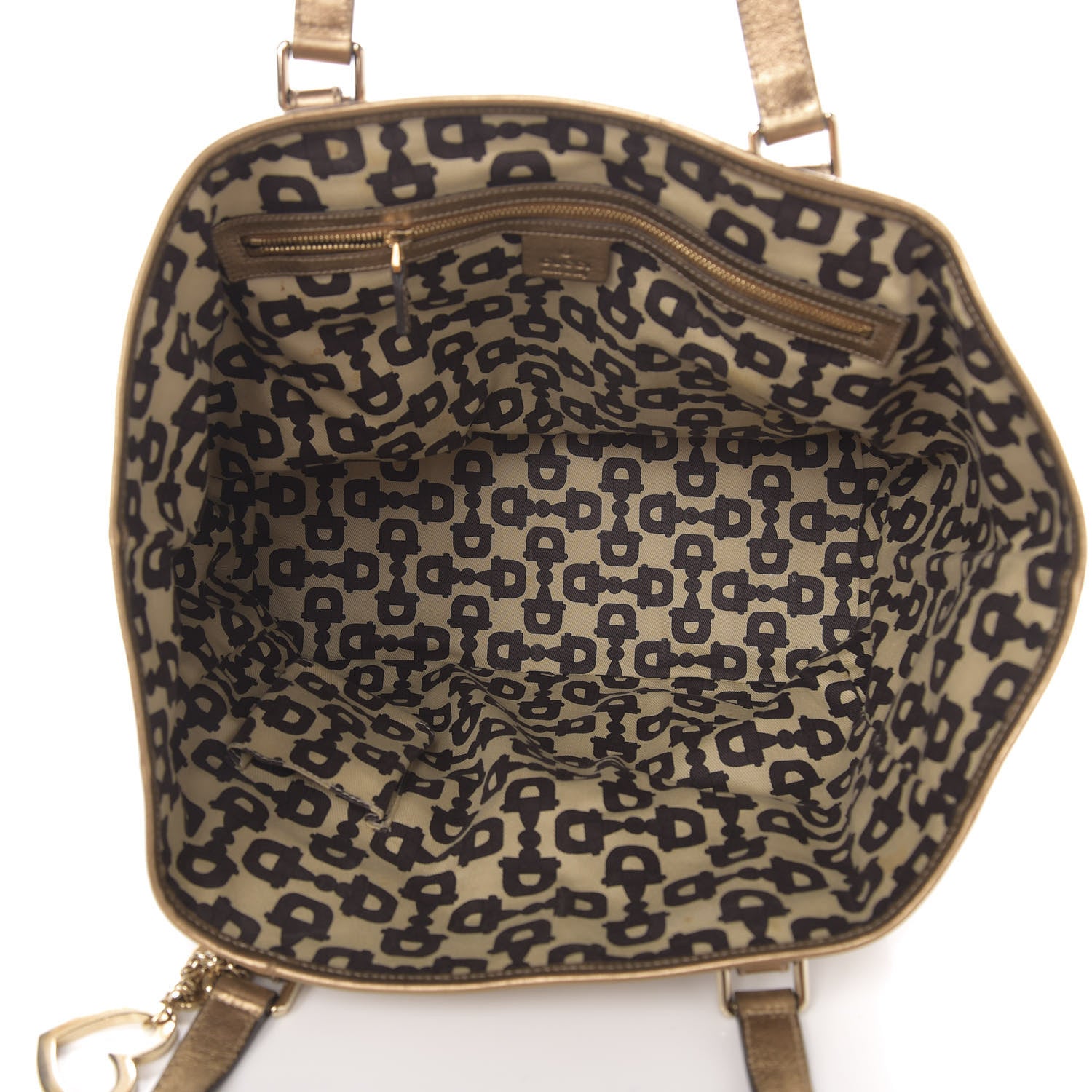 Gucci Monogram Large Jolicoeur Tote Gold 5 of 14