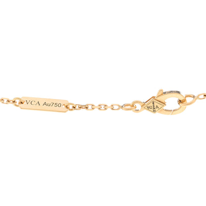 Van Cleef & Arpels 18K Yellow Gold Carnelian Vintage Alhambra Pendant Necklace 4 of 5