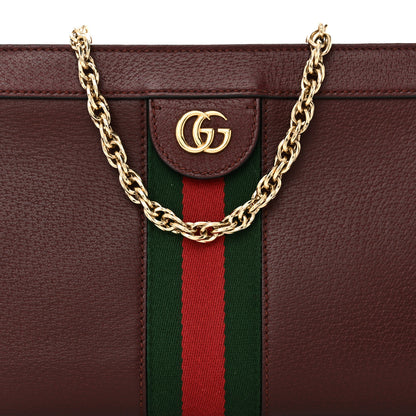 Gucci Calfskin GG Web Small Ophidia Chain Shoulder Bag Vintage Bordeaux 9 of 11