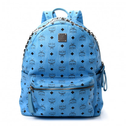 MCM Visetos Side Stud Medium Stark Backpack Blue 1 of 15