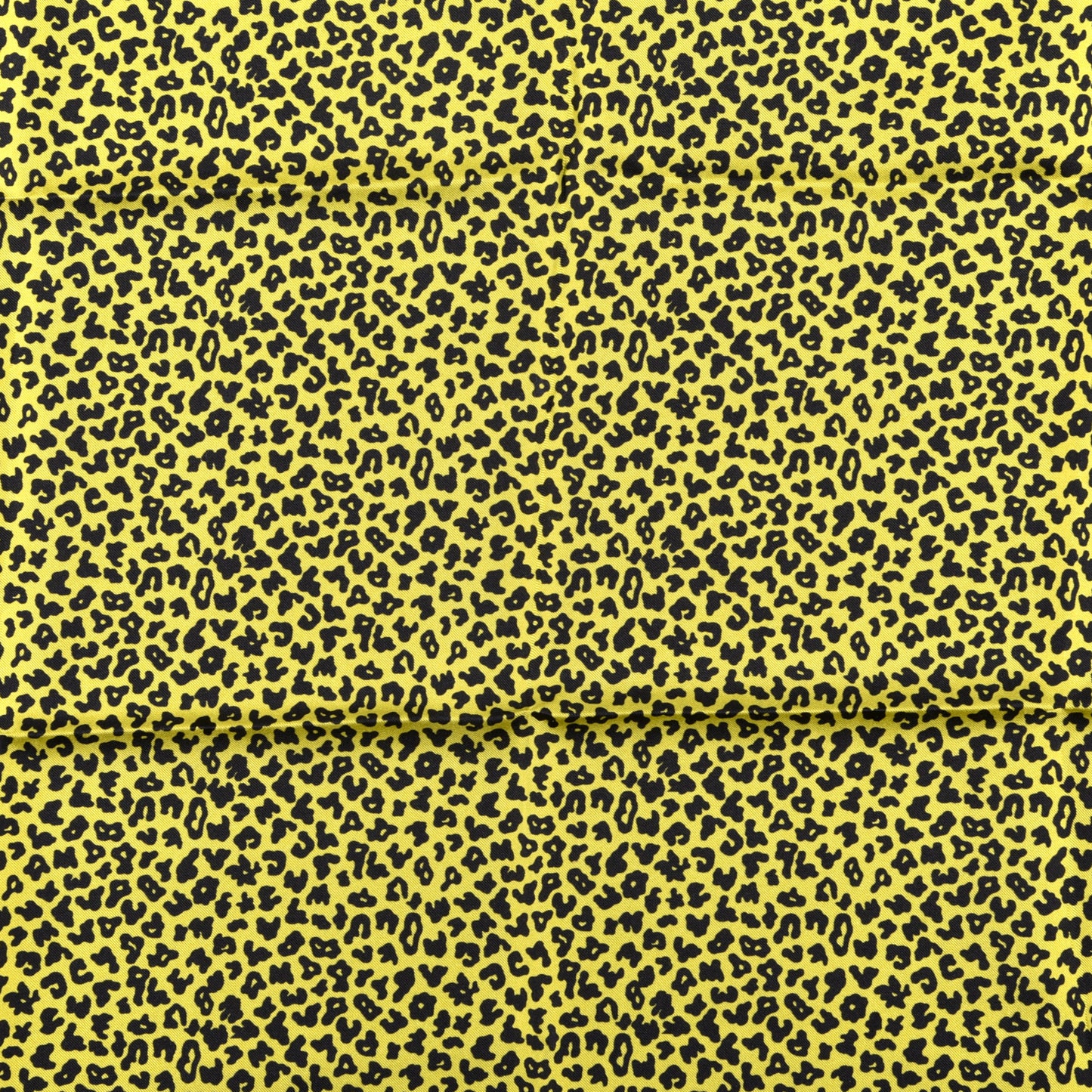 Silk Leopard Print Fringe Scarf Yellow
