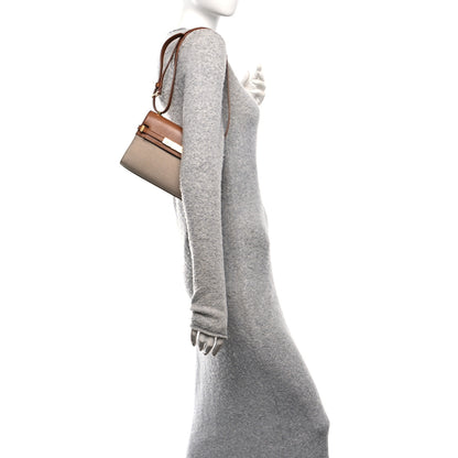 Saint Laurent Canvas Calfskin Mini Manhattan Shoulder Bag  Natural Beige Brick 2 of 13