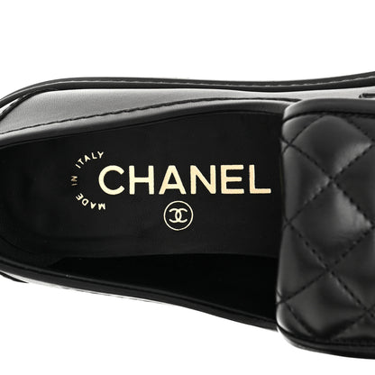 Chanel Lambskin Quilted CC Turnlock Loafers 36 Black 7 of 10