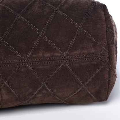 Chanel Suede Stitched Hobo Brown 10 of 10