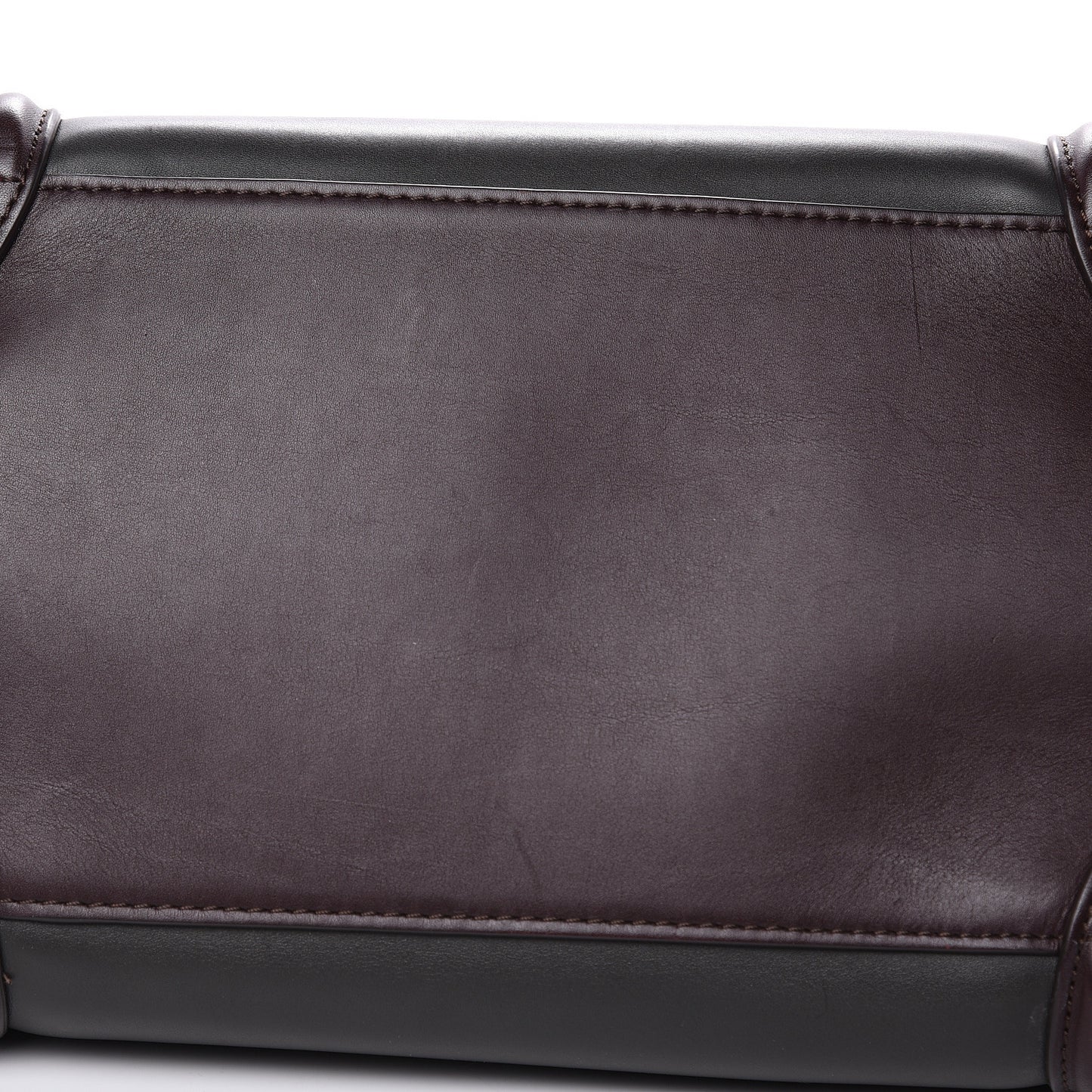 Satin Calfskin Suede Mini Tri-Color Luggage Burgundy