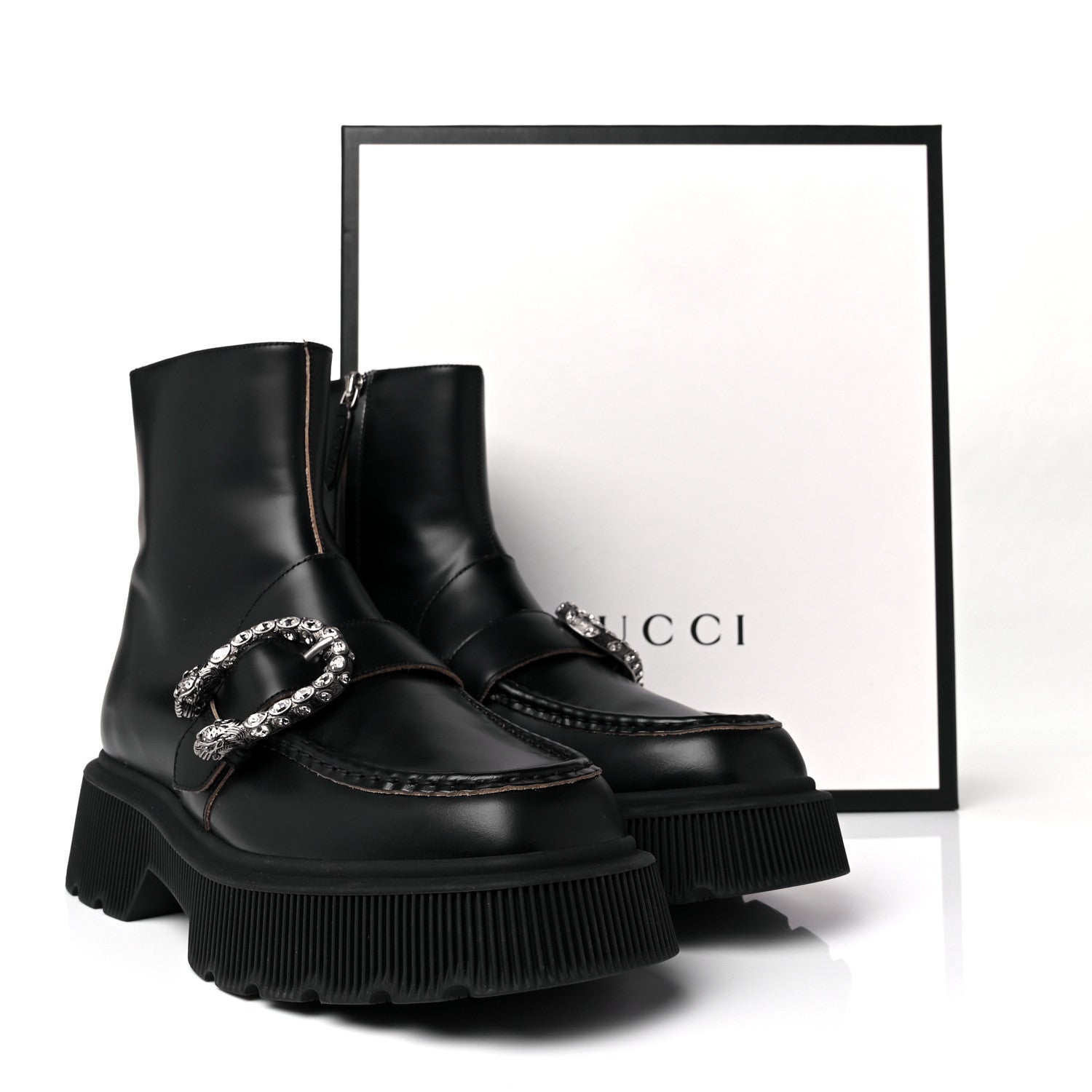 Gucci Cordovan Lux Dionysus Hunder Boots 41 Black 7 of 7