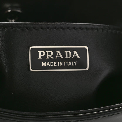 Prada Spazzolato Cleo Shoulder Bag Black 6 of 8