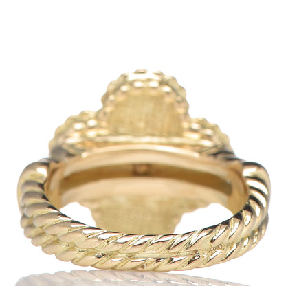 Van Cleef & Arpels 18K Yellow Gold Black Onyx Diamond Vintage Alhambra Ring 47 4 4 of 7