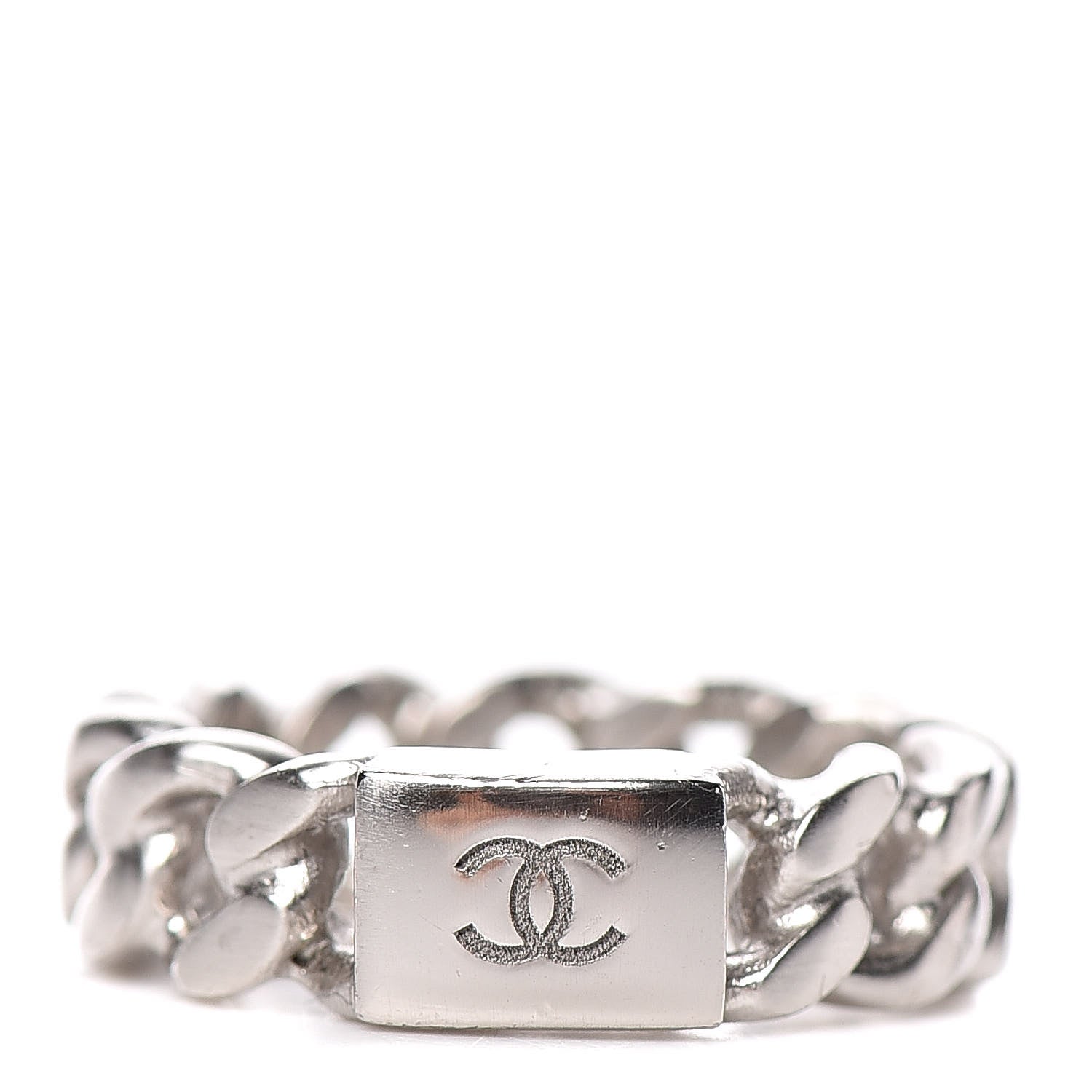 Chanel Chain CC Ring 6 Silver 1 of 5