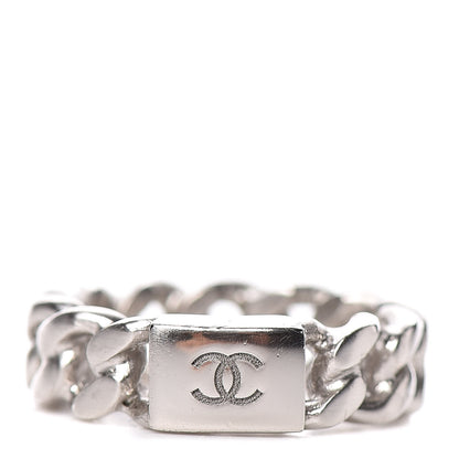 Chanel Chain CC Ring 6 Silver 1 of 5