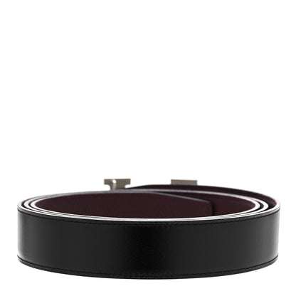 Hermes Box Togo 32mm H Belt 120 Black Bordeaux 2 of 6