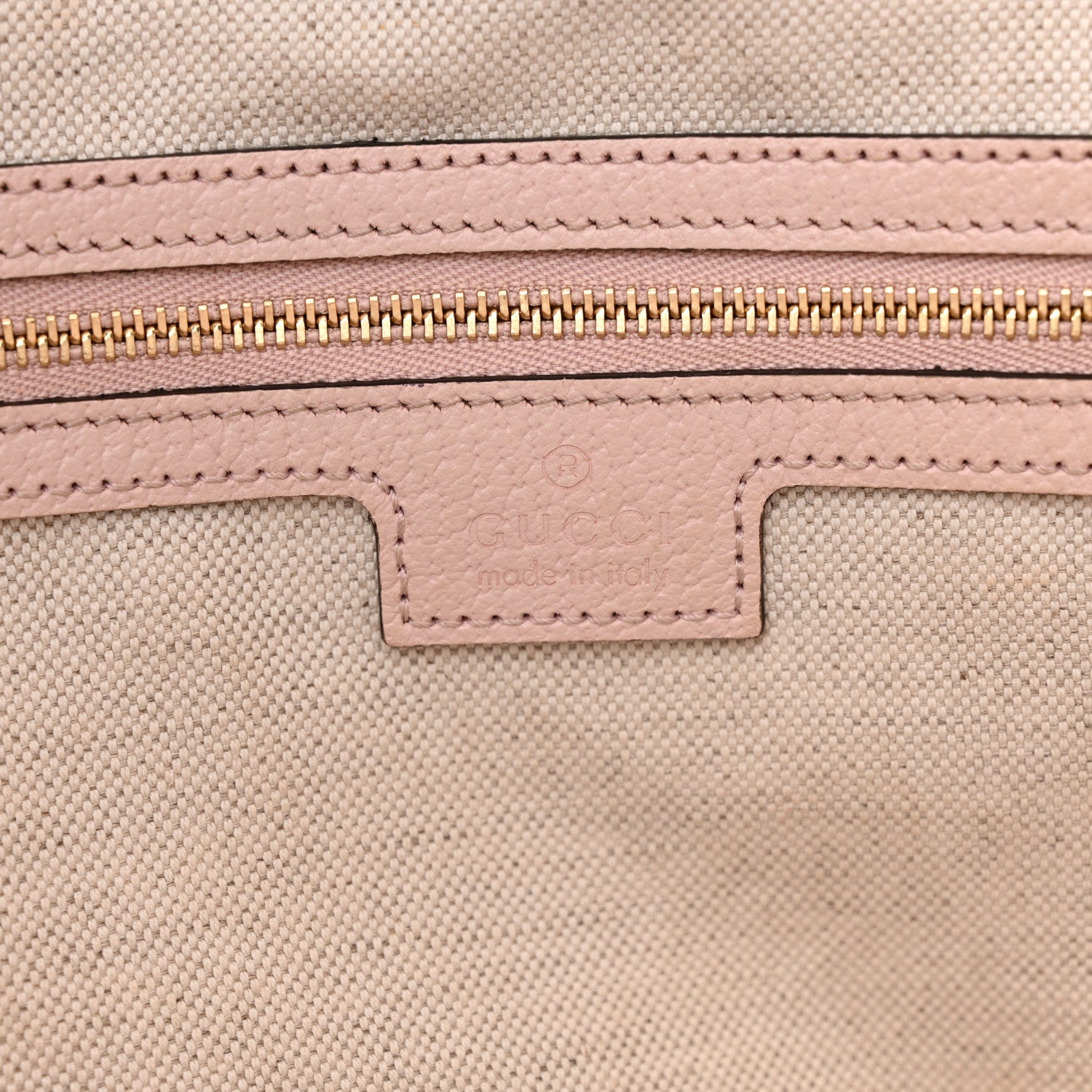 Gucci Monogram Jumbo GG Textured Dollar Calfskin Medium Ophidia Shopping Tote Beige Perfect Pink 6 of 10