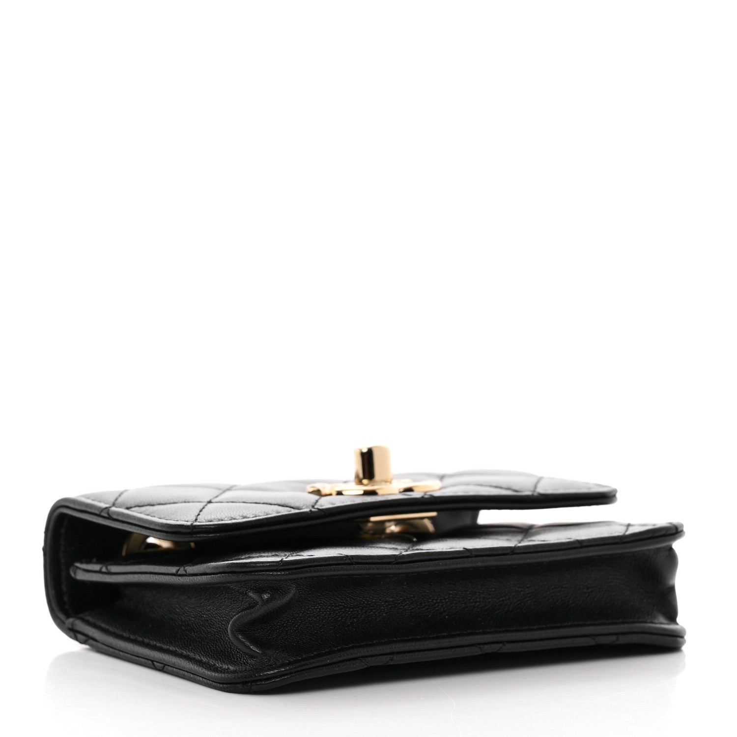 Chanel Lambskin Quilted Trendy CC Card Holder On Chain Black 3 of 8