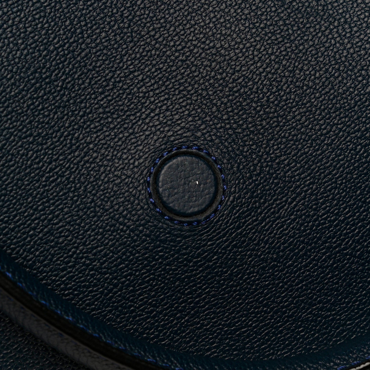 Burberry Soft Grain Calfskin Medium Buckle Tote Blue Carbon 14 of 14