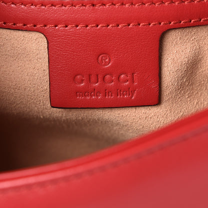 Gucci Calfskin Matelasse Small GG Marmont Shoulder Bag Hibiscus Red 6 of 11
