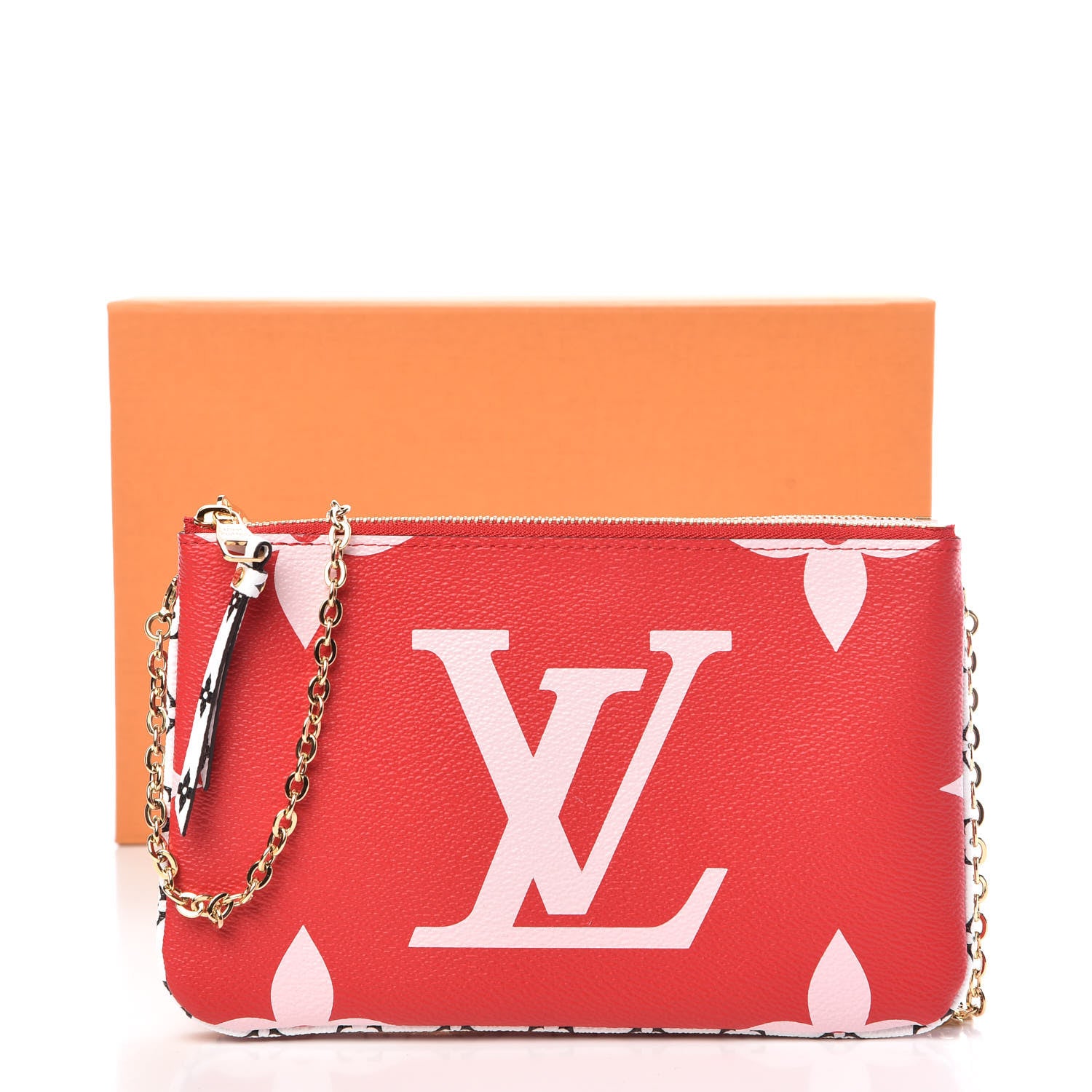 Louis Vuitton Monogram Giant Double Zip Pochette Rouge 11 of 11