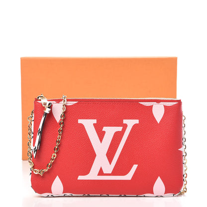 Louis Vuitton Monogram Giant Double Zip Pochette Rouge 11 of 11