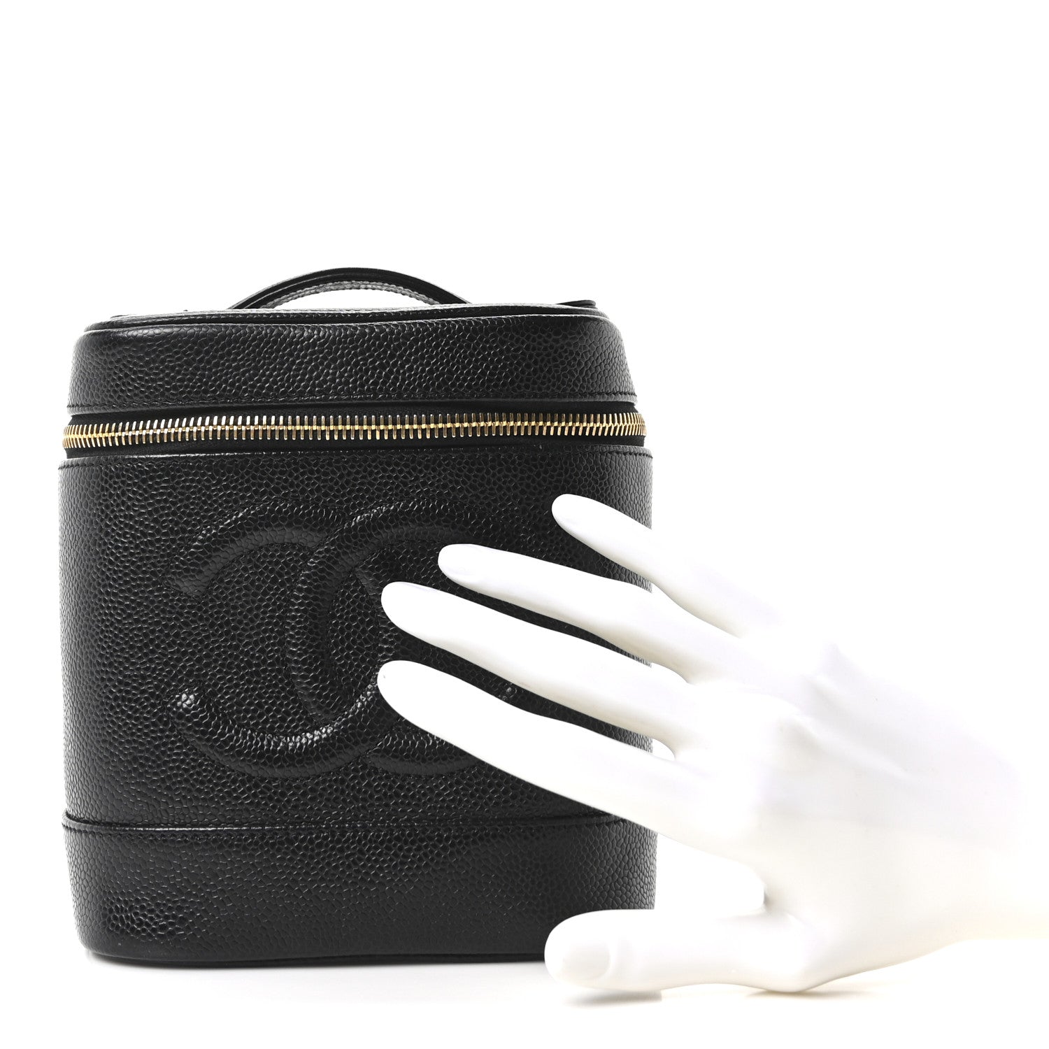 Chanel Caviar Vanity Cosmetic Case Black 2 of 10