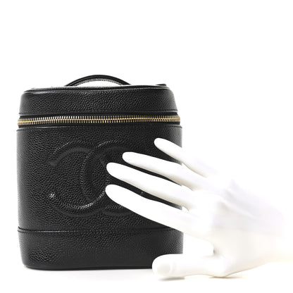 Chanel Caviar Vanity Cosmetic Case Black 2 of 10