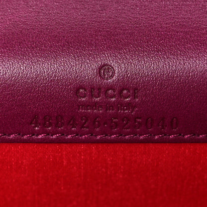 Gucci Velvet Matelasse GG Marmont Mini Bag Fuchsia Violet Cyclamen 7 of 9