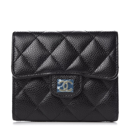 Chanel Caviar Quilted Compact Flap Wallet Black 1 of 9
