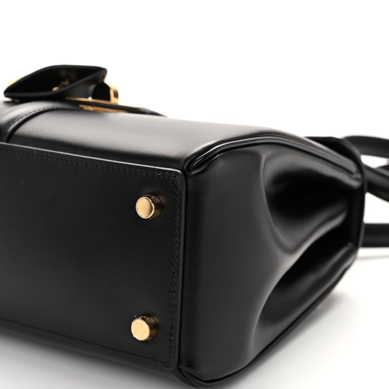 Celine Satinated Calfskin Small 16 Top Handle Bag Black 10 of 10
