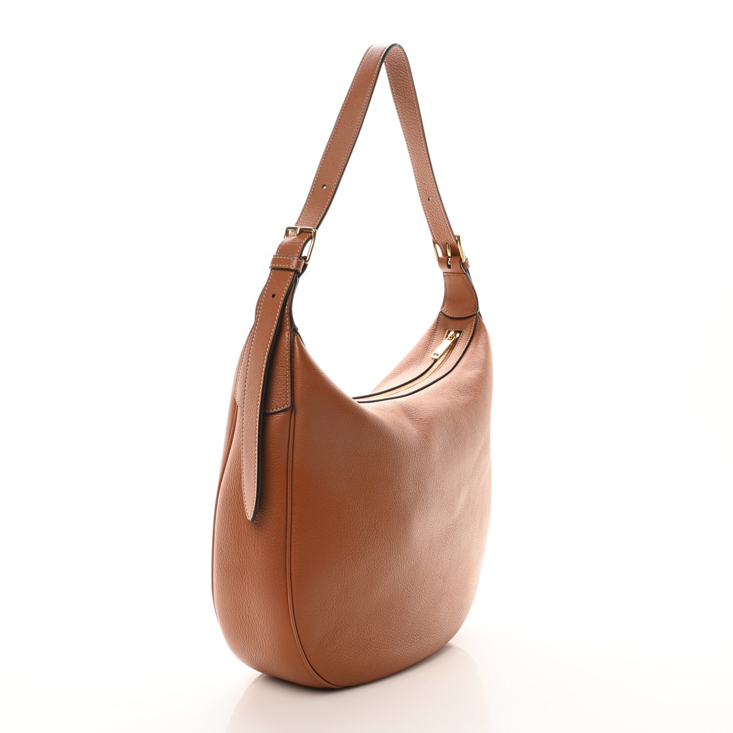Celine Supple Calfskin Medium Triomphe Heloise Shoulder Bag Tan 3 of 10
