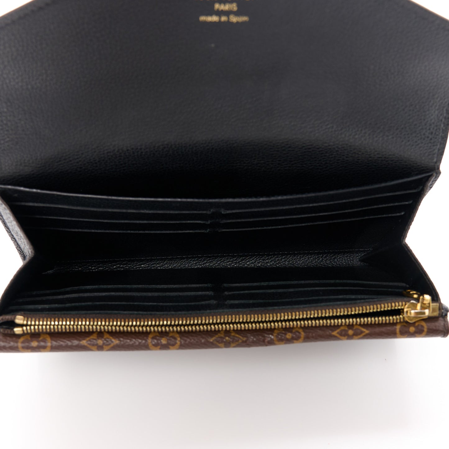 Calfskin Double V Wallet Black