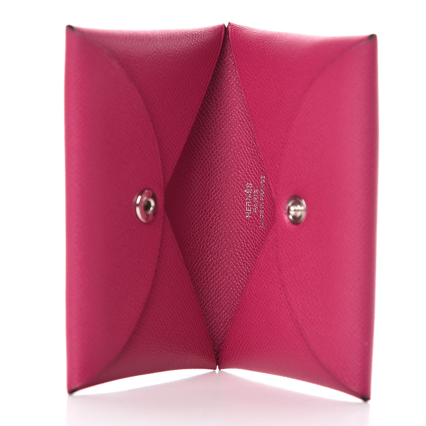 Grained Monsieur Calvi Card Case Rose Pourpe