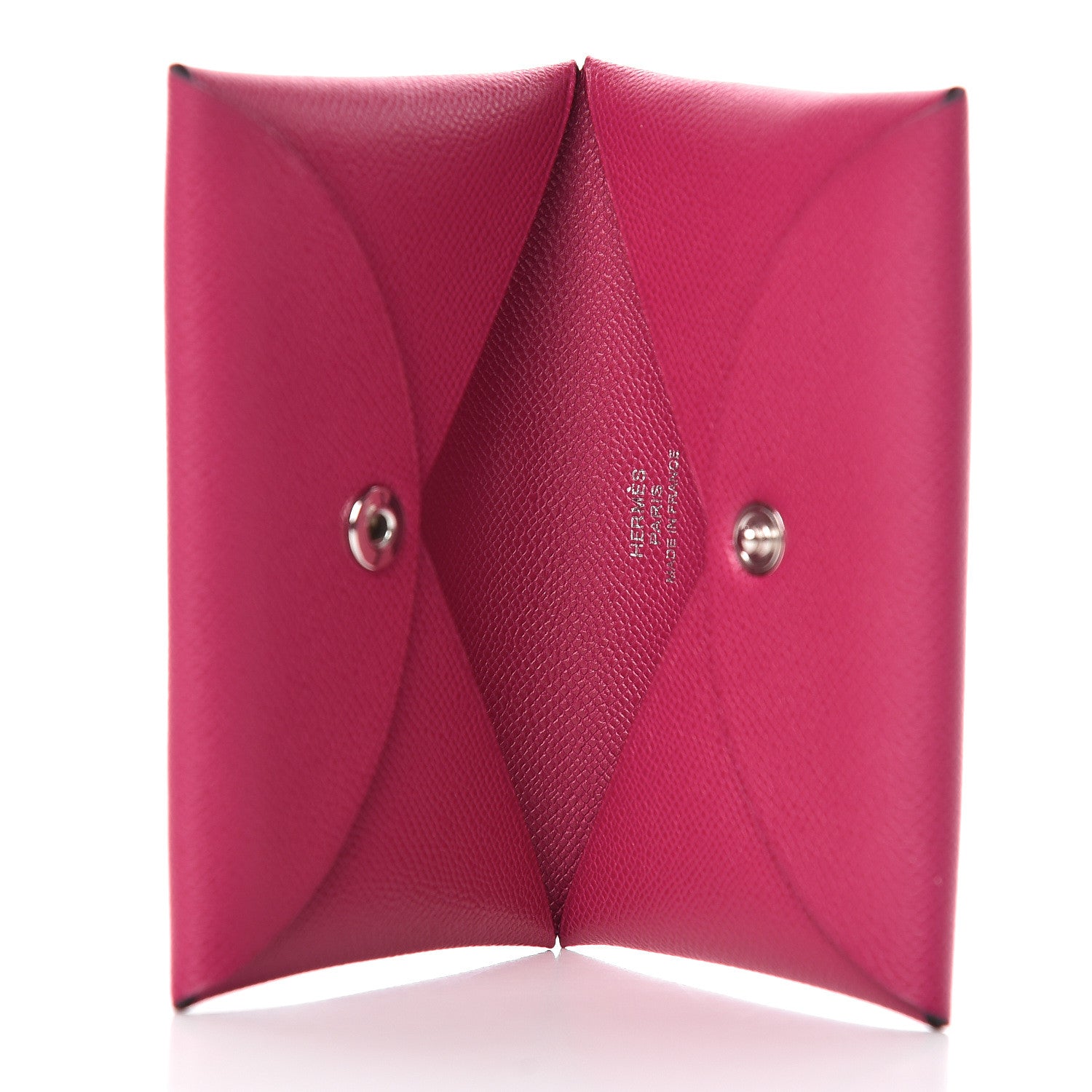 Hermes Grained Monsieur Calvi Card Case Rose Pourpe 5 of 8