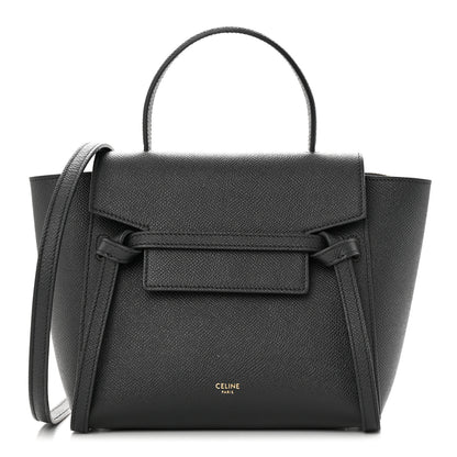 Celine Grained Calfskin Nano Belt Bag Black 1 of 11