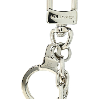 Louis Vuitton Metal Palladiium Finish LV Initiales Bag Charm Key Holder Silver 3 of 3