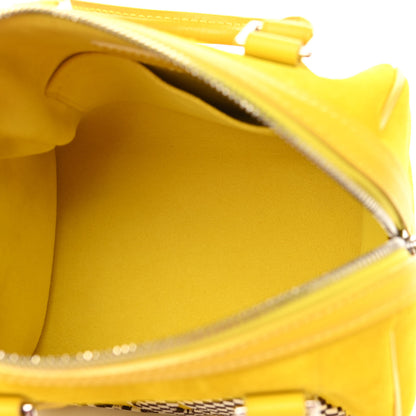 Louis Vuitton Suede Cubic Illusion Fleur Speedy Cube PM Yellow 5 of 14