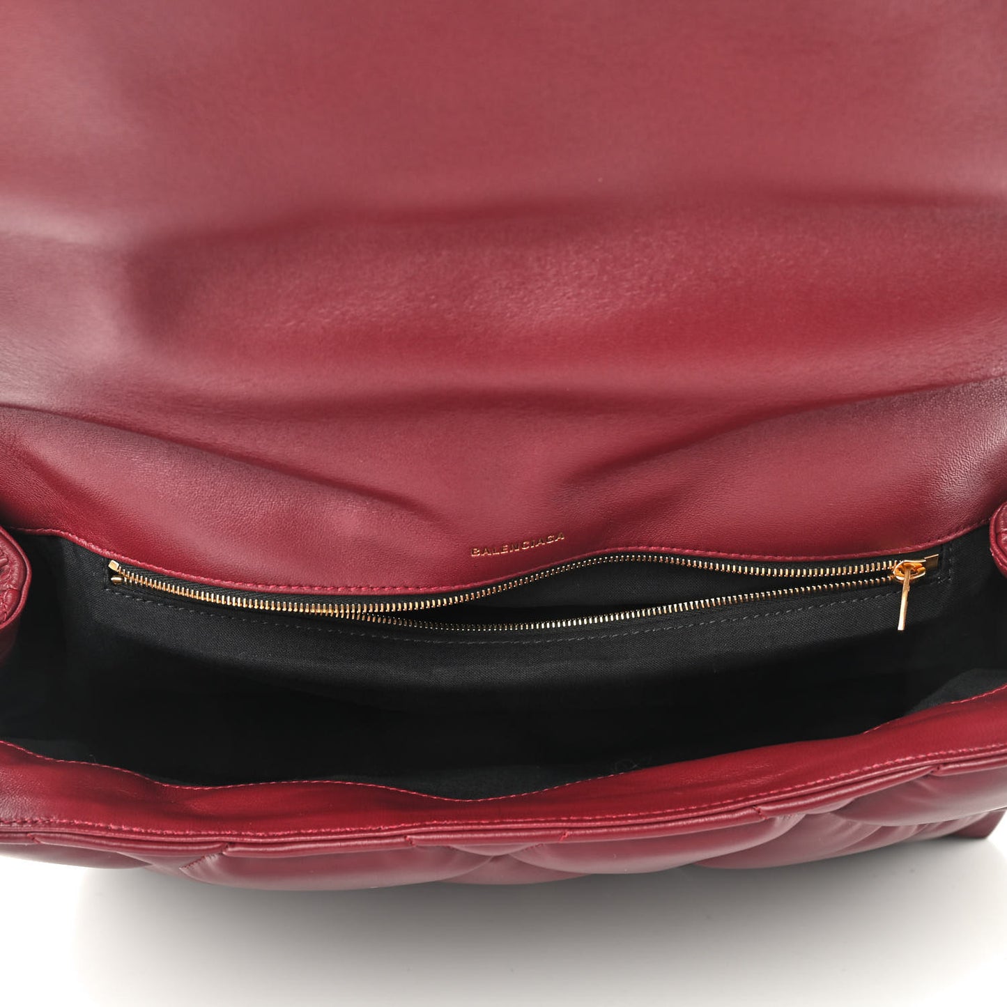 Nappa Calfskin Quilted Touch B Clutch Bag Dark Red