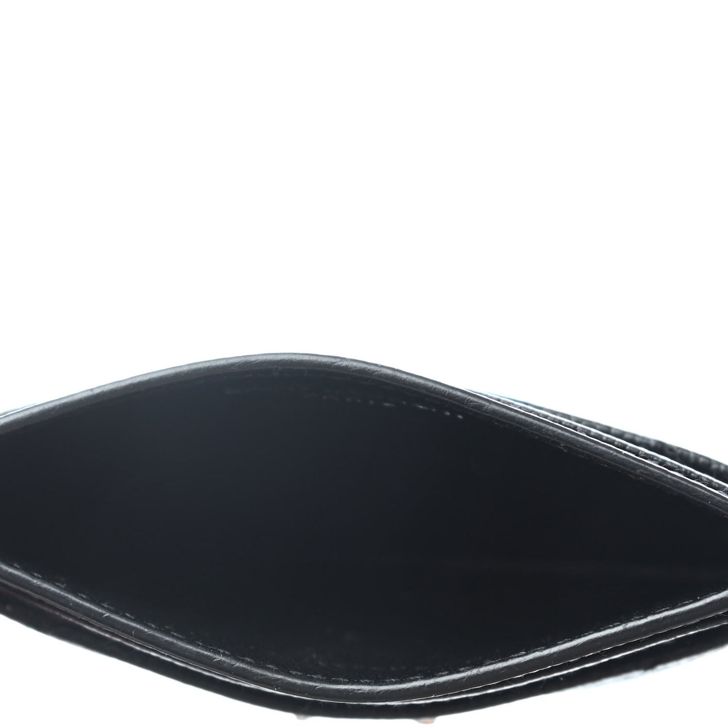 Grain De Poudre Matelasse Chevron Monogram Credit Card Case Black