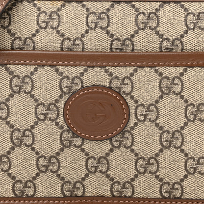 Gucci GG Supreme Monogram Azalea Calfskin Mini Retro Interlocking G Shoulder Bag Beige Ebony Brown Sugar 8 of 11