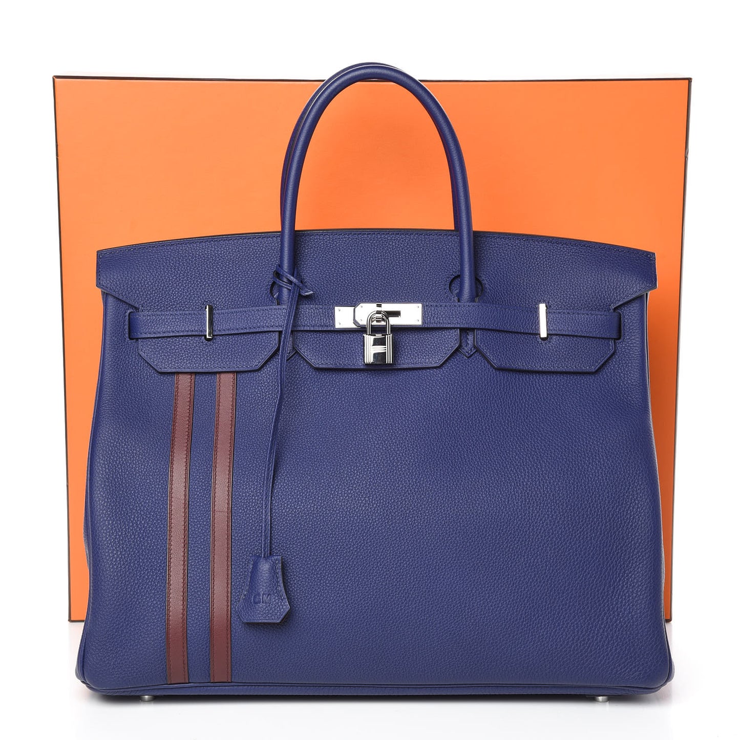 Togo Swift Officier Birkin 40 Bleu Encre Bordeaux